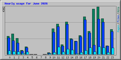 Hourly usage for June 2026